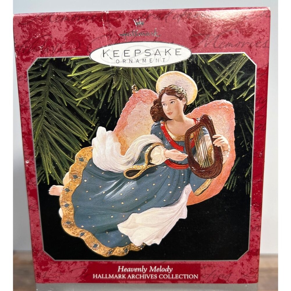Hallmark Keepsake Ornament Heavenly Melody Angel Playing Harp Christmas Decorati